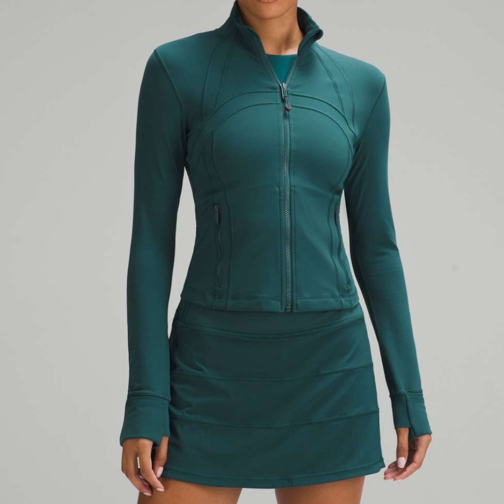 Lululemon Cropped Define Jacket (color: Storm Teal, Size: 4)